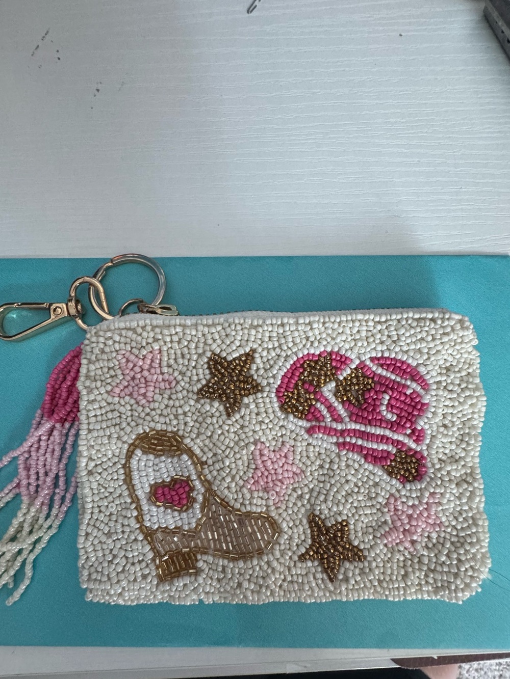 Sincerely Jules Beaded Coin/Keychain